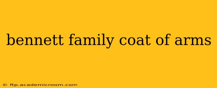 bennett family coat of arms