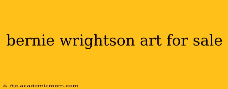 bernie wrightson art for sale