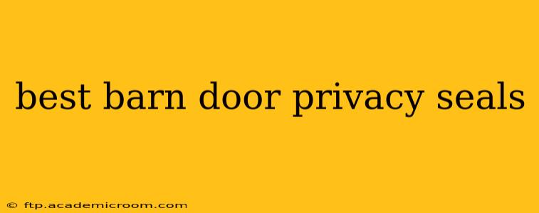 best barn door privacy seals