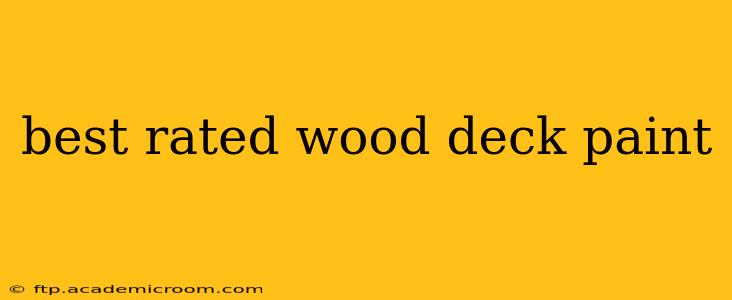 best rated wood deck paint