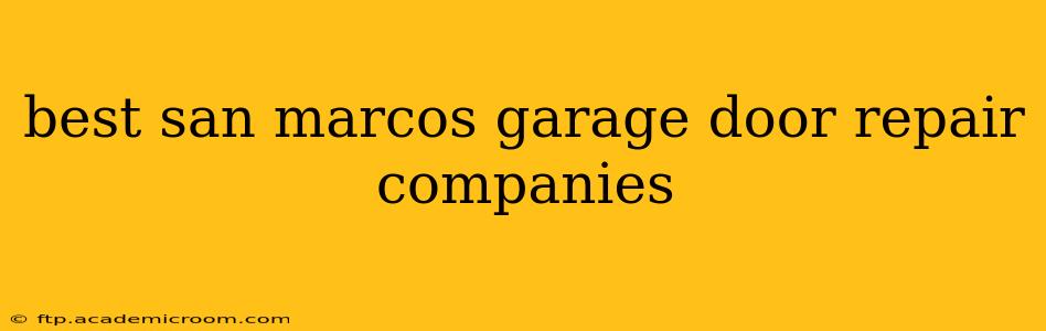 best san marcos garage door repair companies