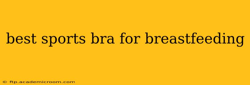 best sports bra for breastfeeding