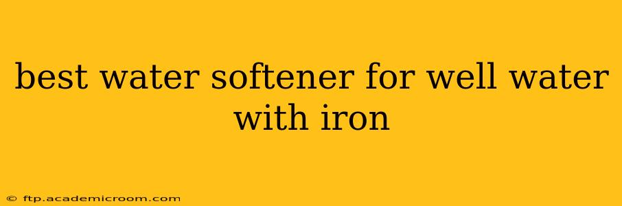 best water softener for well water with iron