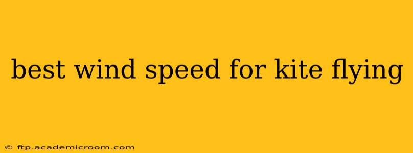 best wind speed for kite flying
