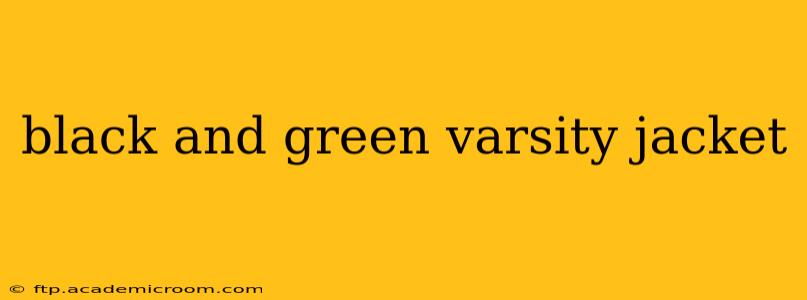black and green varsity jacket