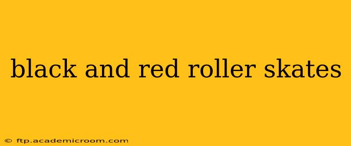 black and red roller skates