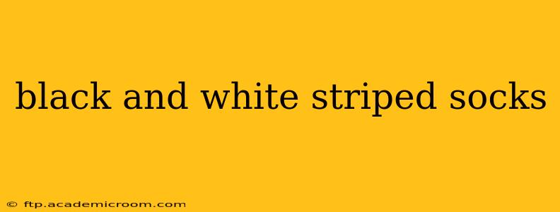 black and white striped socks