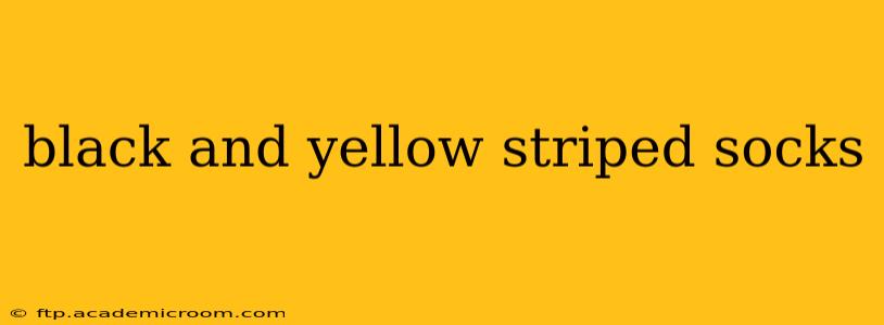 black and yellow striped socks