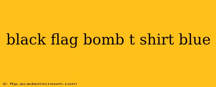 black flag bomb t shirt blue