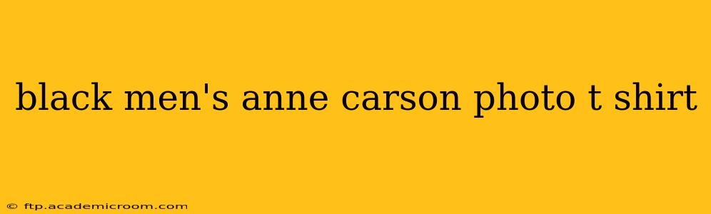 black men's anne carson photo t shirt