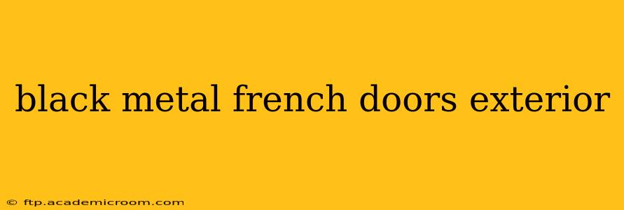 black metal french doors exterior