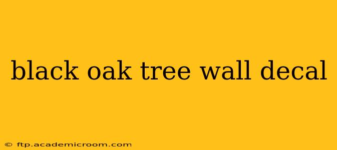 black oak tree wall decal