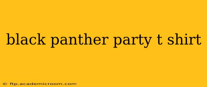 black panther party t shirt