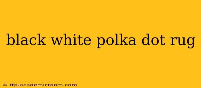 black white polka dot rug