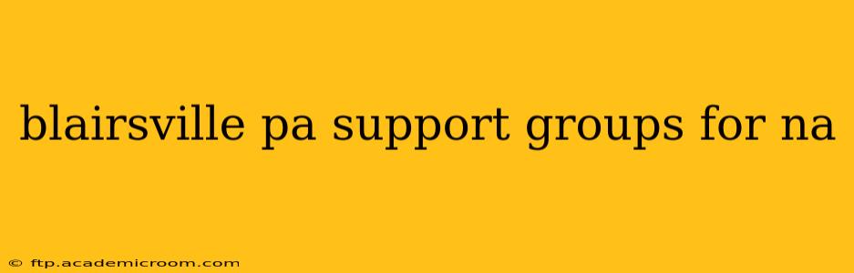 blairsville pa support groups for na