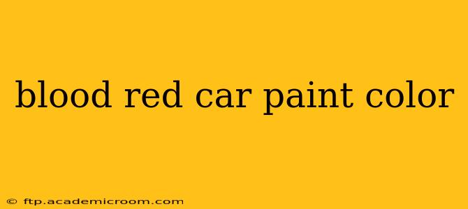blood red car paint color