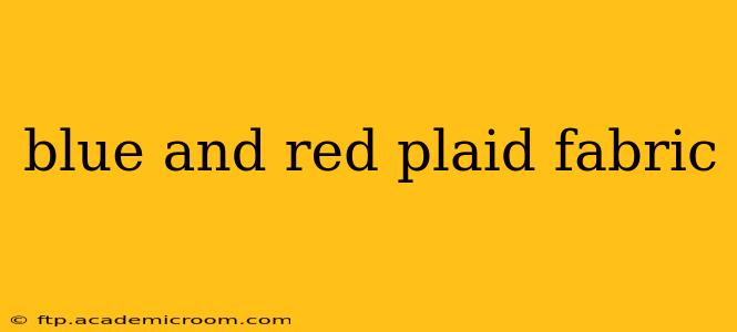 blue and red plaid fabric