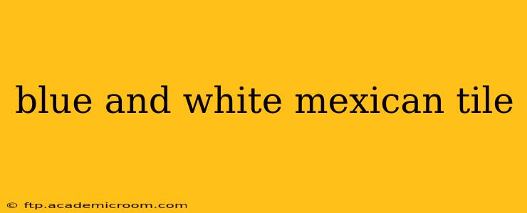 blue and white mexican tile