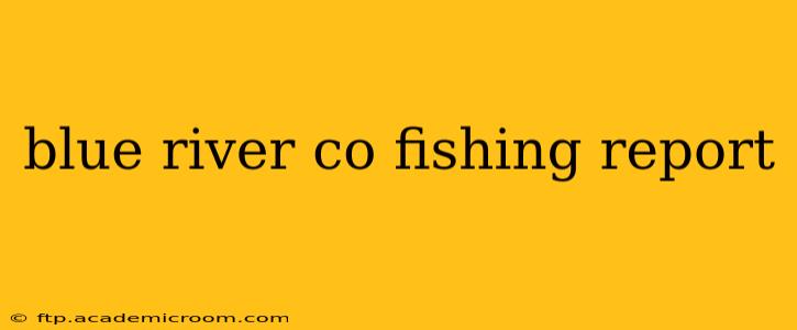 blue river co fishing report