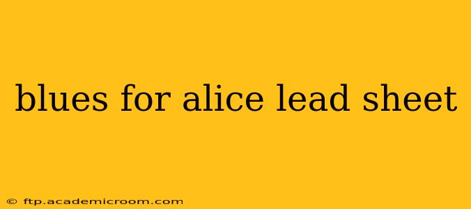 blues for alice lead sheet