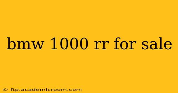 bmw 1000 rr for sale