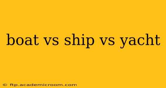 boat vs ship vs yacht