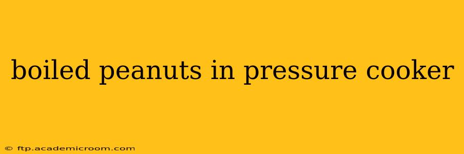 boiled peanuts in pressure cooker