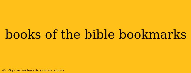 books of the bible bookmarks