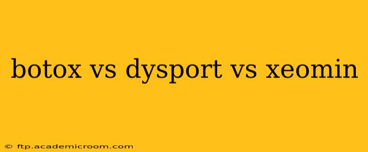 botox vs dysport vs xeomin