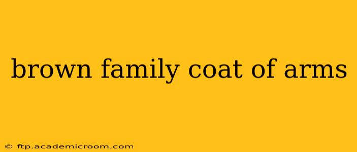 brown family coat of arms
