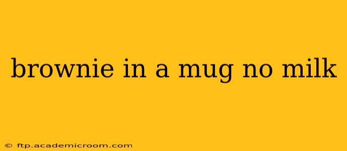 brownie in a mug no milk