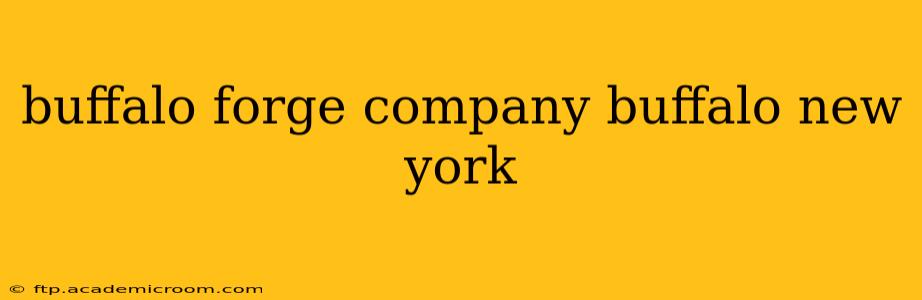 buffalo forge company buffalo new york
