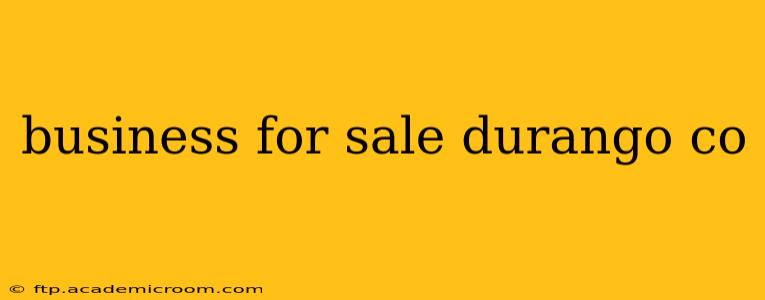 business for sale durango co