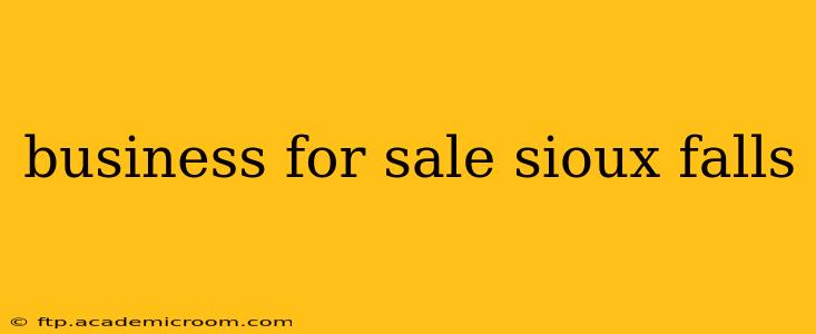 business for sale sioux falls
