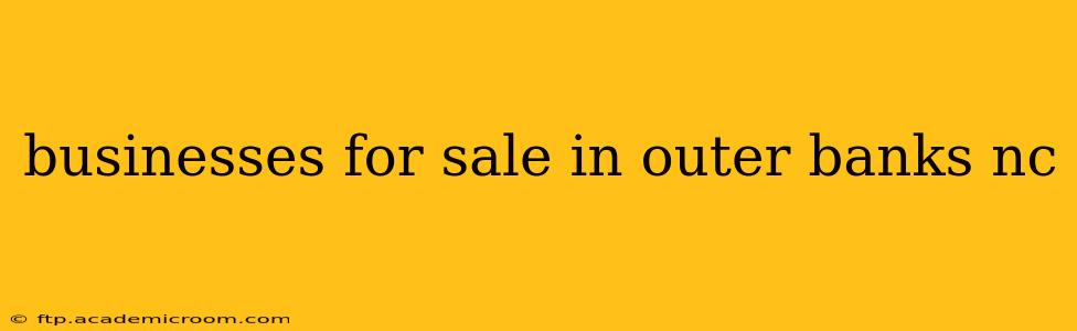 businesses for sale in outer banks nc