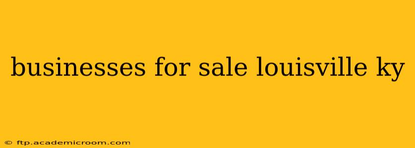 businesses for sale louisville ky
