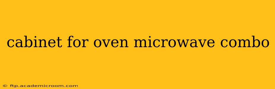 cabinet for oven microwave combo