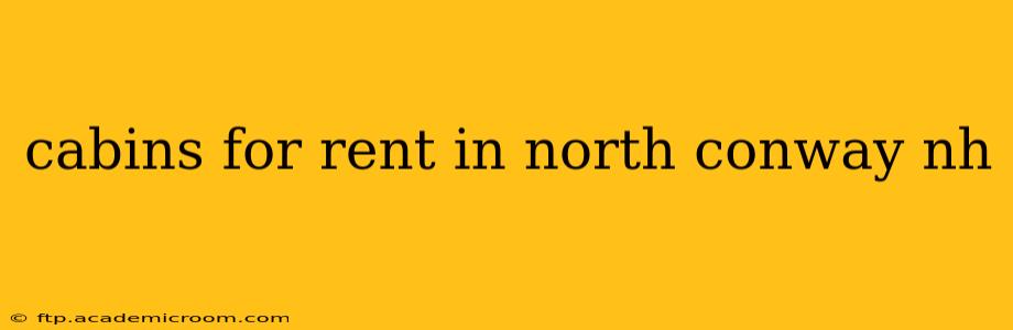cabins for rent in north conway nh
