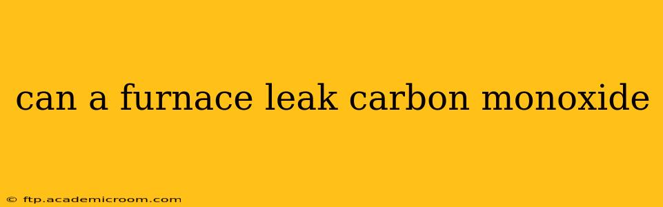 can a furnace leak carbon monoxide