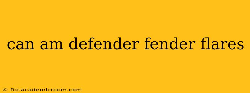 can am defender fender flares