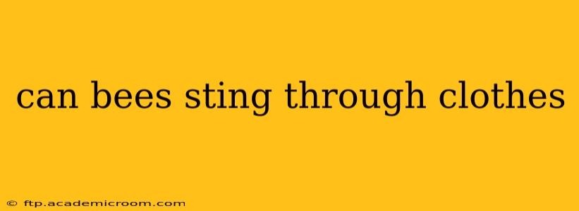 can bees sting through clothes
