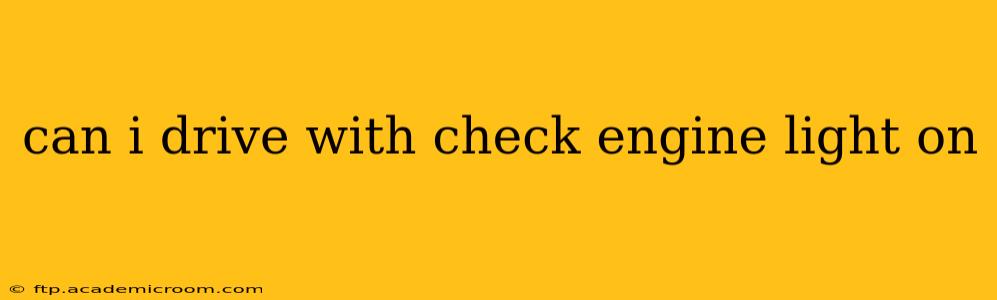 can i drive with check engine light on