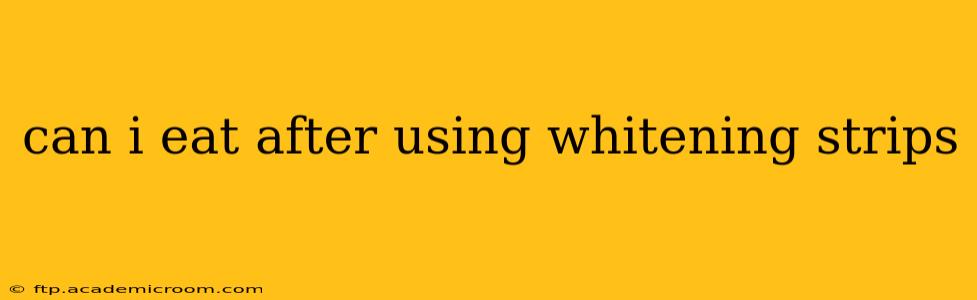 can i eat after using whitening strips