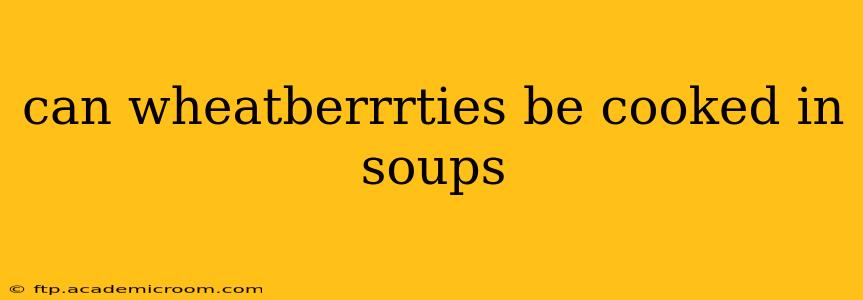 can wheatberrrties be cooked in soups