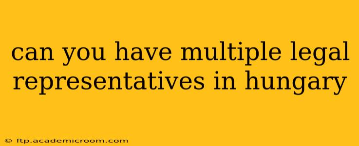 can you have multiple legal representatives in hungary