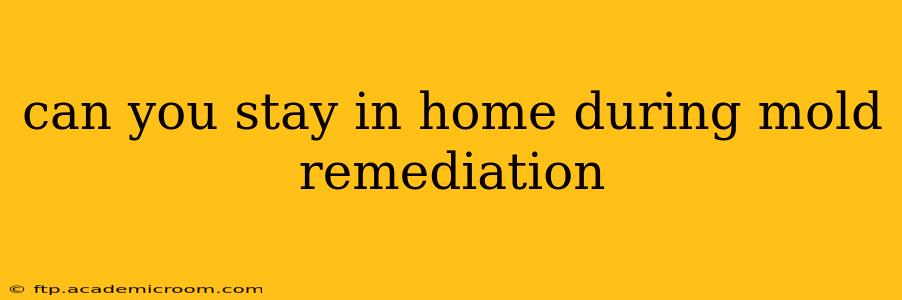 can you stay in home during mold remediation