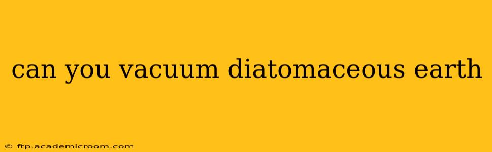 can you vacuum diatomaceous earth