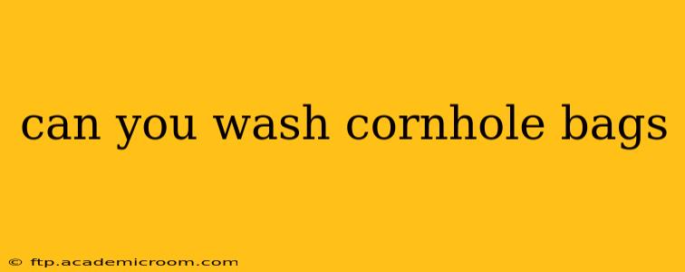 can you wash cornhole bags