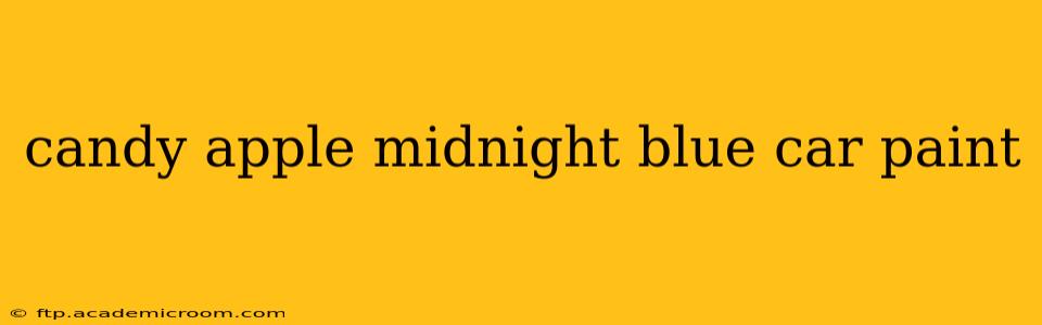candy apple midnight blue car paint