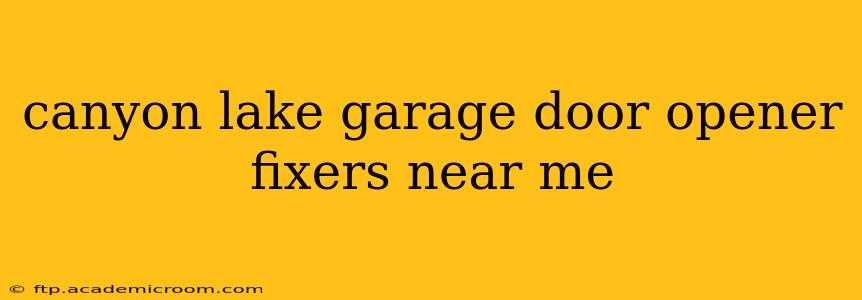 canyon lake garage door opener fixers near me